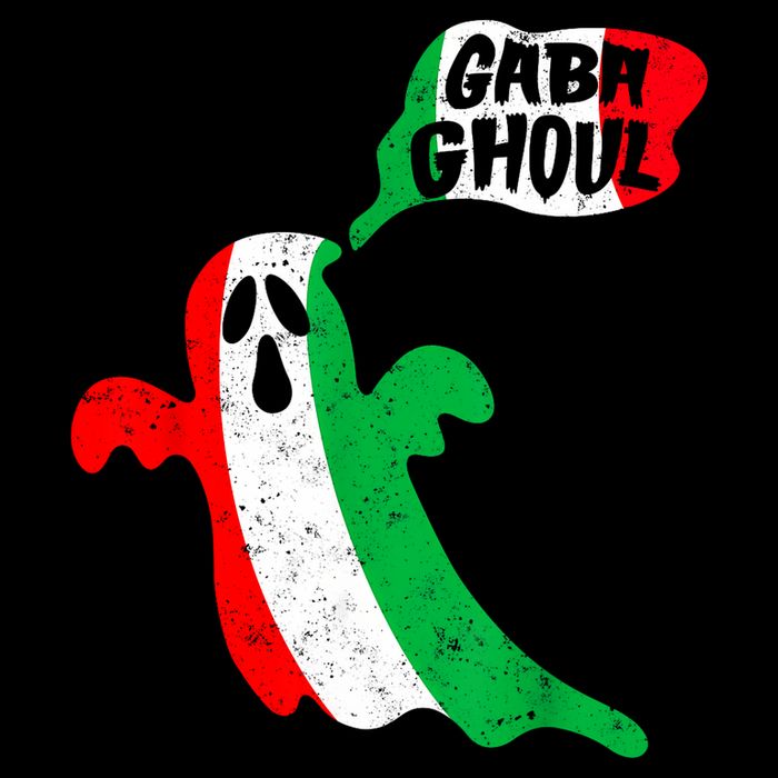 Gabaghoul Funny Haloween Italian Costume Gaba Ghoul Ghost Flat Bill Trucker Hat