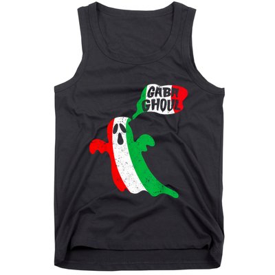 Gabaghoul Funny Haloween Italian Costume Gaba Ghoul Ghost Tank Top