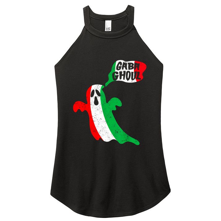 Gabaghoul Funny Haloween Italian Costume Gaba Ghoul Ghost Women's Perfect Tri Rocker Tank