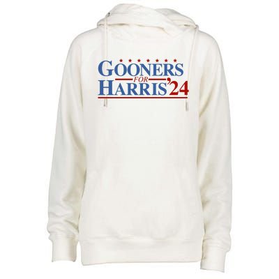 Gooners For Harris 24 Womens Funnel Neck Pullover Hood