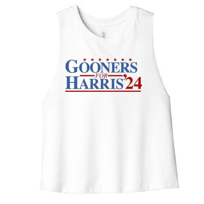 Gooners For Harris 24 Women's Racerback Cropped Tank