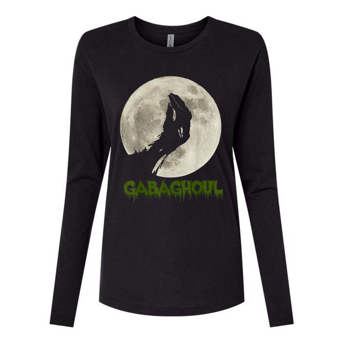 Gabaghoul Funny Hand Moon Halloween Womens Cotton Relaxed Long Sleeve T-Shirt