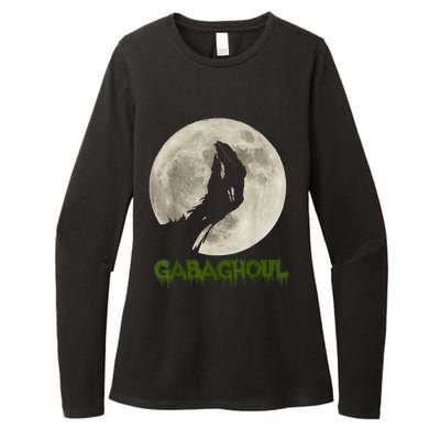 Gabaghoul Funny Hand Moon Halloween Womens CVC Long Sleeve Shirt