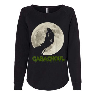 Gabaghoul Funny Hand Moon Halloween Womens California Wash Sweatshirt