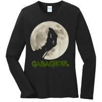 Gabaghoul Funny Hand Moon Halloween Ladies Long Sleeve Shirt