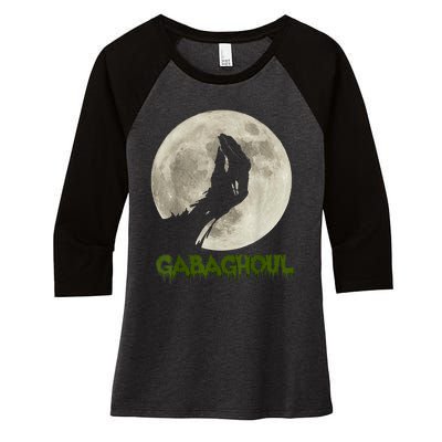 Gabaghoul Funny Hand Moon Halloween Women's Tri-Blend 3/4-Sleeve Raglan Shirt