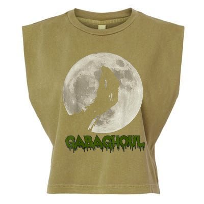 Gabaghoul Funny Hand Moon Halloween Garment-Dyed Women's Muscle Tee