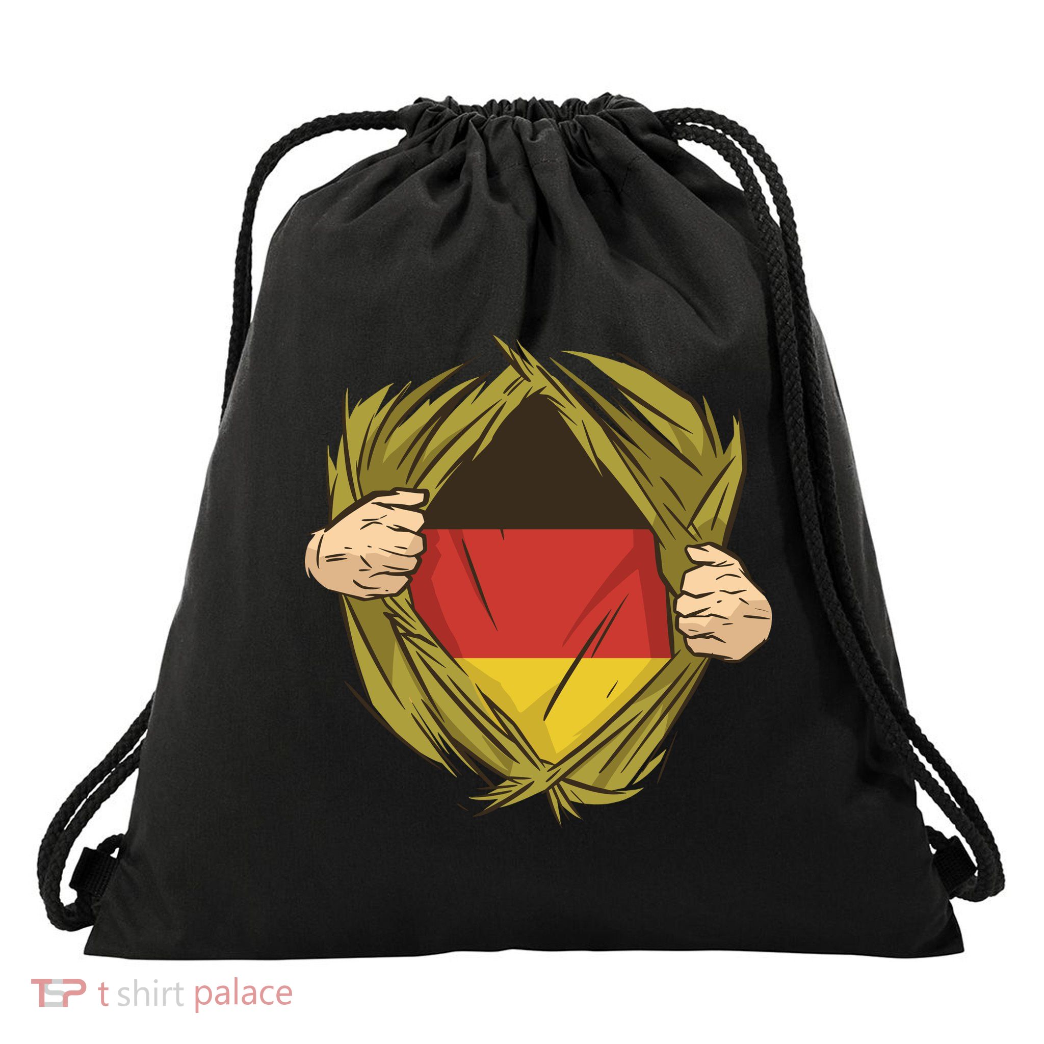 Germany Flag Hero Drawstring Bag