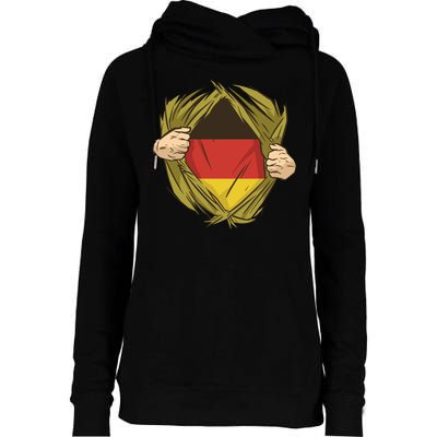 Germany Flag Hero Womens Funnel Neck Pullover Hood