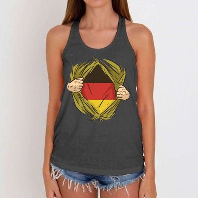 Germany Flag Hero Women's Knotted Racerback Tank