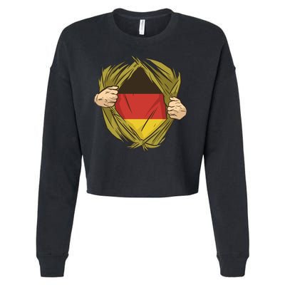 Germany Flag Hero Cropped Pullover Crew