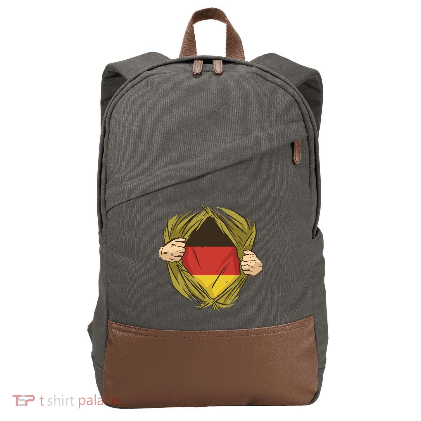 Germany Flag Hero Cotton Canvas Backpack