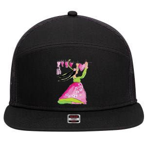 Gift For Her Valentines Day 7 Panel Mesh Trucker Snapback Hat