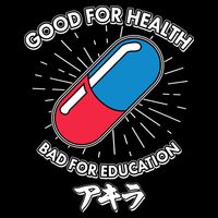 Good For Health Bad For Education Logo Anime Fan Drawstring Bag