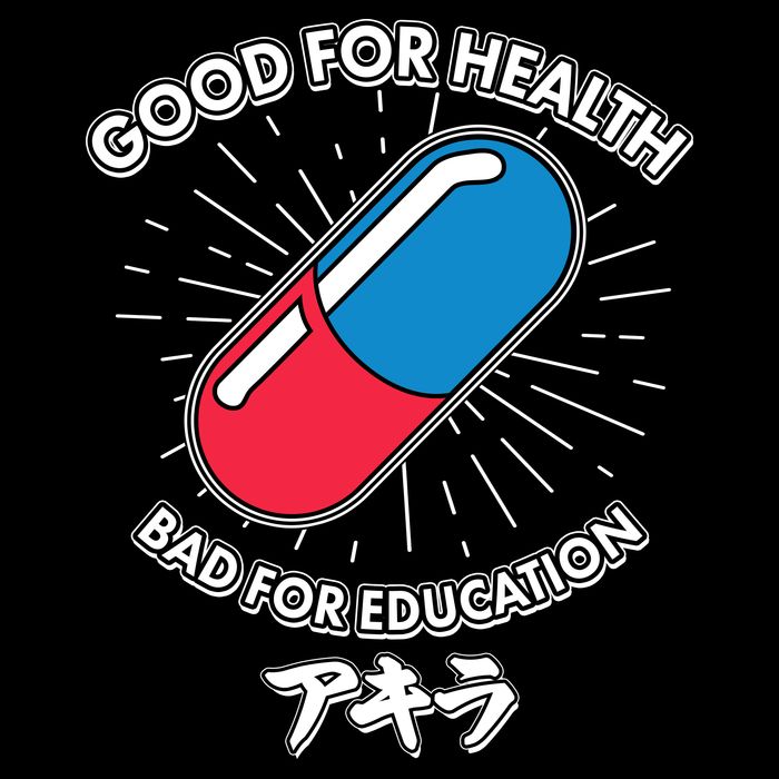 Good For Health Bad For Education Logo Anime Fan Drawstring Bag