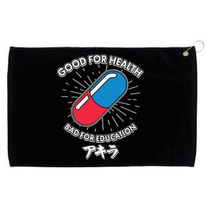 Good For Health Bad For Education Logo Anime Fan Grommeted Golf Towel