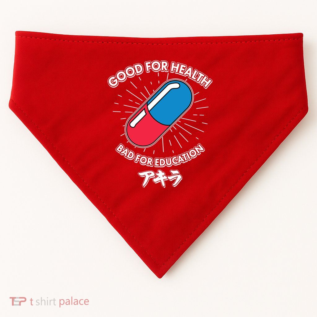 Good For Health Bad For Education Logo Anime Fan USA-Made Doggie Bandana