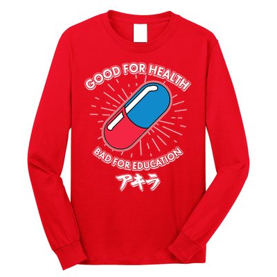 Good For Health Bad For Education Logo Anime Fan Long Sleeve Shirt