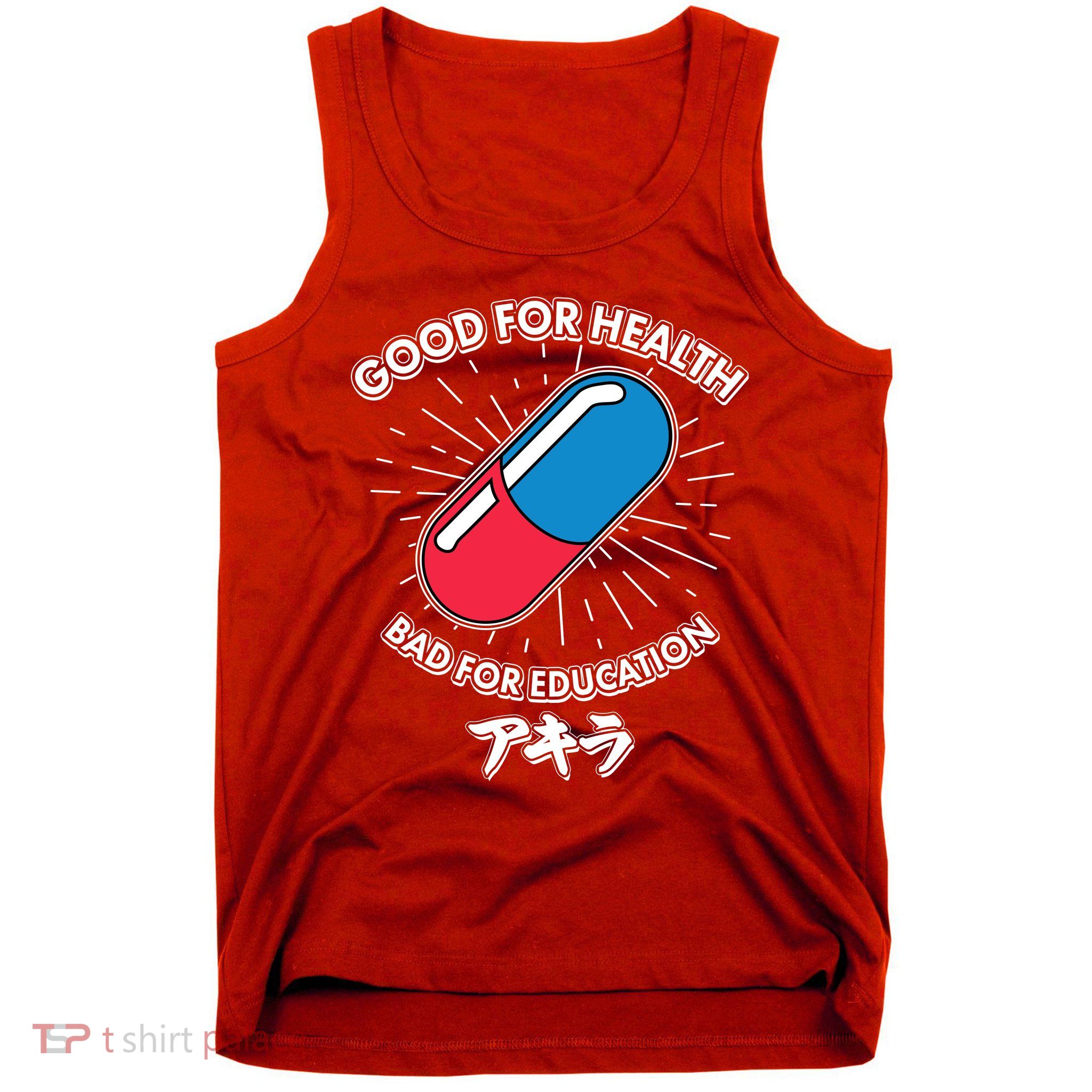 Good For Health Bad For Education Logo Anime Fan Tank Top