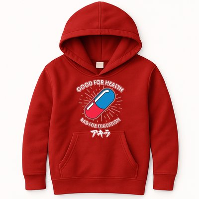 Good For Health Bad For Education Logo Anime Fan Kids Hoodie