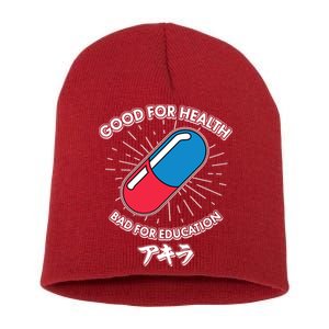 Good For Health Bad For Education Logo Anime Fan Short Acrylic Beanie