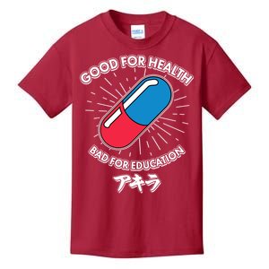 Good For Health Bad For Education Logo Anime Fan Kids T-Shirt