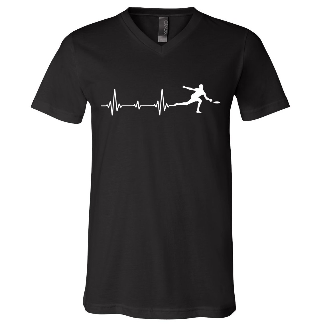 Great Frisbee Heartbeat Gift Ultimate V-Neck T-Shirt