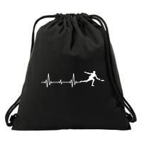 Great Frisbee Heartbeat Gift Ultimate Drawstring Bag
