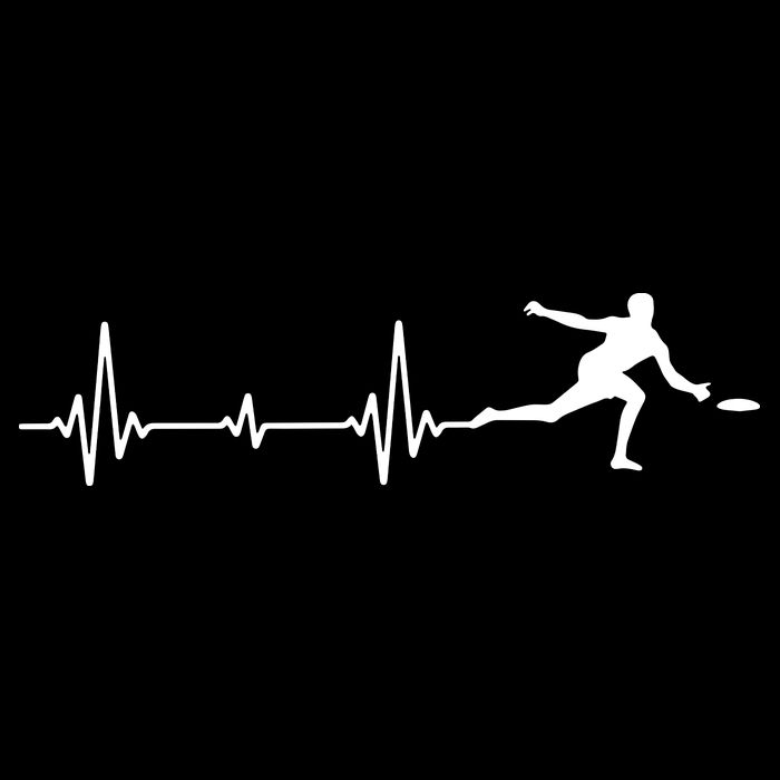 Great Frisbee Heartbeat Gift Ultimate Drawstring Bag