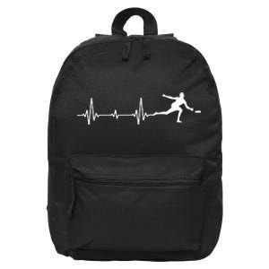 Great Frisbee Heartbeat Gift Ultimate 16 in Basic Backpack