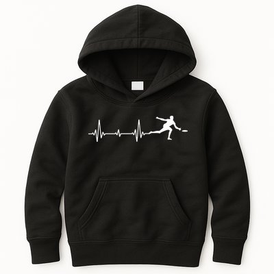 Great Frisbee Heartbeat Gift Ultimate Kids Hoodie
