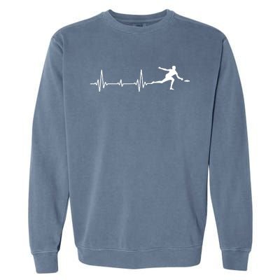 Great Frisbee Heartbeat Gift Ultimate Garment-Dyed Sweatshirt