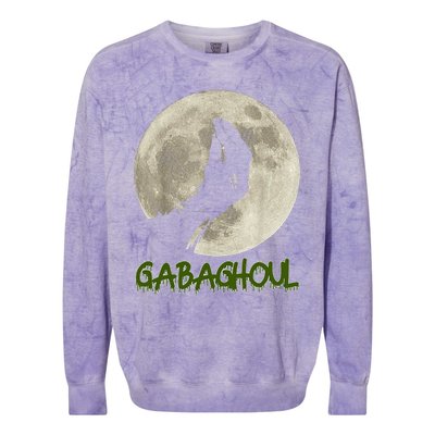 Gabaghoul Funny Hand Moon Halloween Colorblast Crewneck Sweatshirt