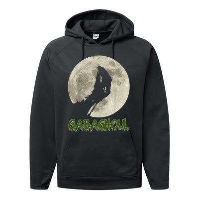 Gabaghoul Funny Hand Moon Halloween Performance Fleece Hoodie