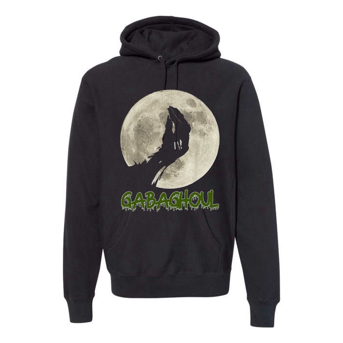 Gabaghoul Funny Hand Moon Halloween Premium Hoodie