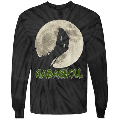 Gabaghoul Funny Hand Moon Halloween Tie-Dye Long Sleeve Shirt