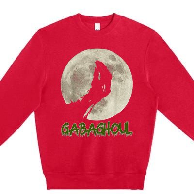 Gabaghoul Funny Hand Moon Halloween Premium Crewneck Sweatshirt