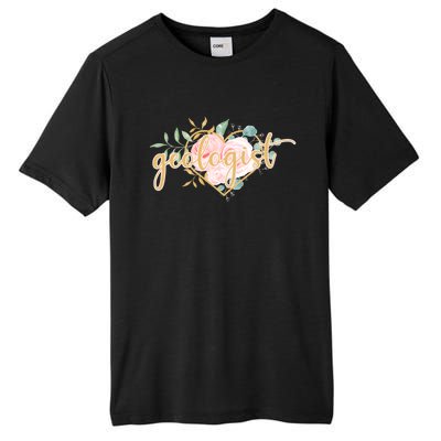 Geologist Floral Heart Pink Watercolor Roses Mothers Day Gift Tall Fusion ChromaSoft Performance T-Shirt