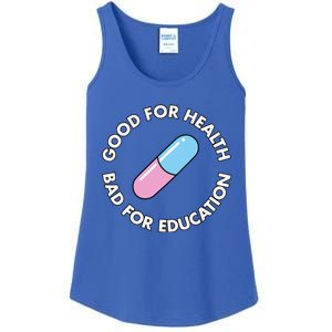 Good For Health Bad For Education Anime Future Capsule Pill Ladies Essential Tank