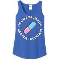 Good For Health Bad For Education Anime Future Capsule Pill Ladies Essential Tank