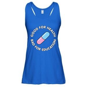 Good For Health Bad For Education Anime Future Capsule Pill Ladies Essential Flowy Tank