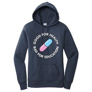 Good For Health Bad For Education Anime Future Capsule Pill Women's Pullover Hoodie