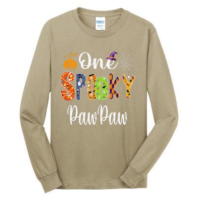 Grandpa Family Halloween Matching One Spooky PawPaw Tall Long Sleeve T-Shirt