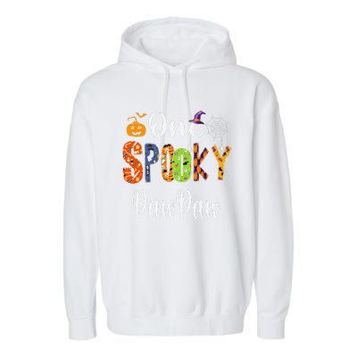 Grandpa Family Halloween Matching One Spooky PawPaw Garment-Dyed Fleece Hoodie