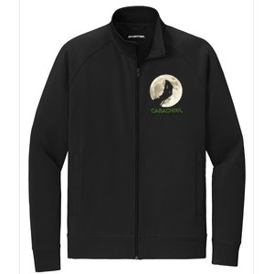 Gabaghoul Funny Hand Moon Halloween Stretch Full-Zip Cadet Jacket