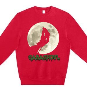 Gabaghoul Funny Hand Moon Halloween Premium Crewneck Sweatshirt