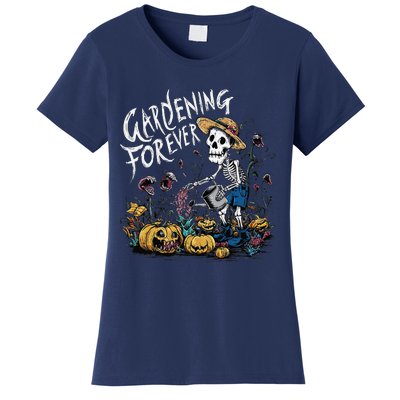 Gardening Forever Halloween Skeleton Gardening Women's T-Shirt