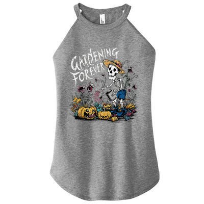 Gardening Forever Halloween Skeleton Gardening Women’s Perfect Tri Rocker Tank