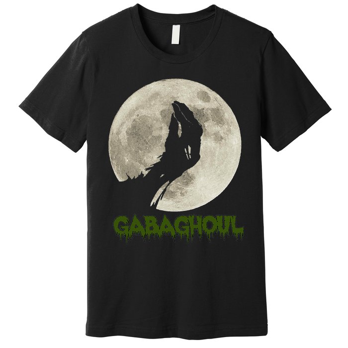 Gabaghoul Funny Hand Moon Halloween Gift Premium T-Shirt