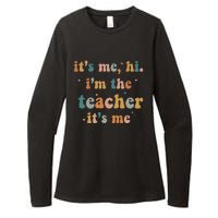 Groovy Funny It's Me Hi I'm The Teacher It's Me Womens CVC Long Sleeve Shirt